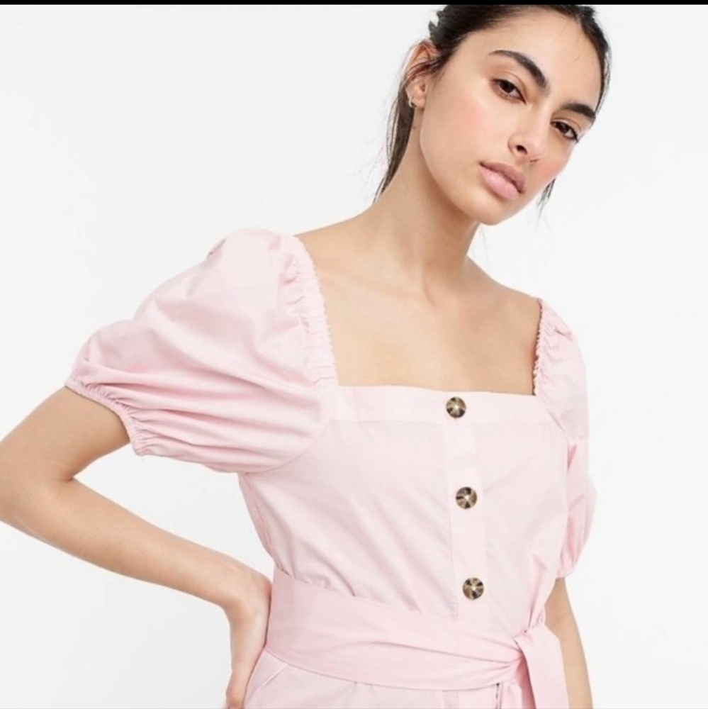 J Crew Square neck Puff Sleeve Dress - Picture 3 of 14